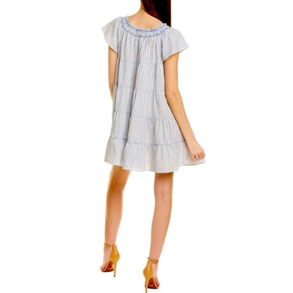 Max Studio NEW!!!! Yarn Dye Smocked Mini Dress Small - Picture 2 of 7